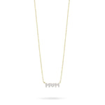 1.0 CT Round Moissanite Diamond Customized MOM Pendant Necklace in Solid Gold 1