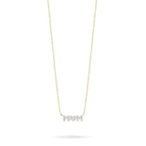 1.0 CT Round Moissanite Diamond Customized MOM Pendant Necklace in Solid Gold 1