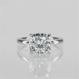 Stunning 2.40 CT Cushion Moissanite Engagement Ring with Hidden Halo Design 10
