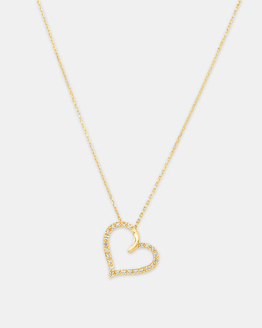 Round Cut Cubic Zirconia in 925 Sterling Silver Necklace 1