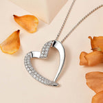 Round Cut Cubic Zirconia in 925 Sterling Silver Necklace 3