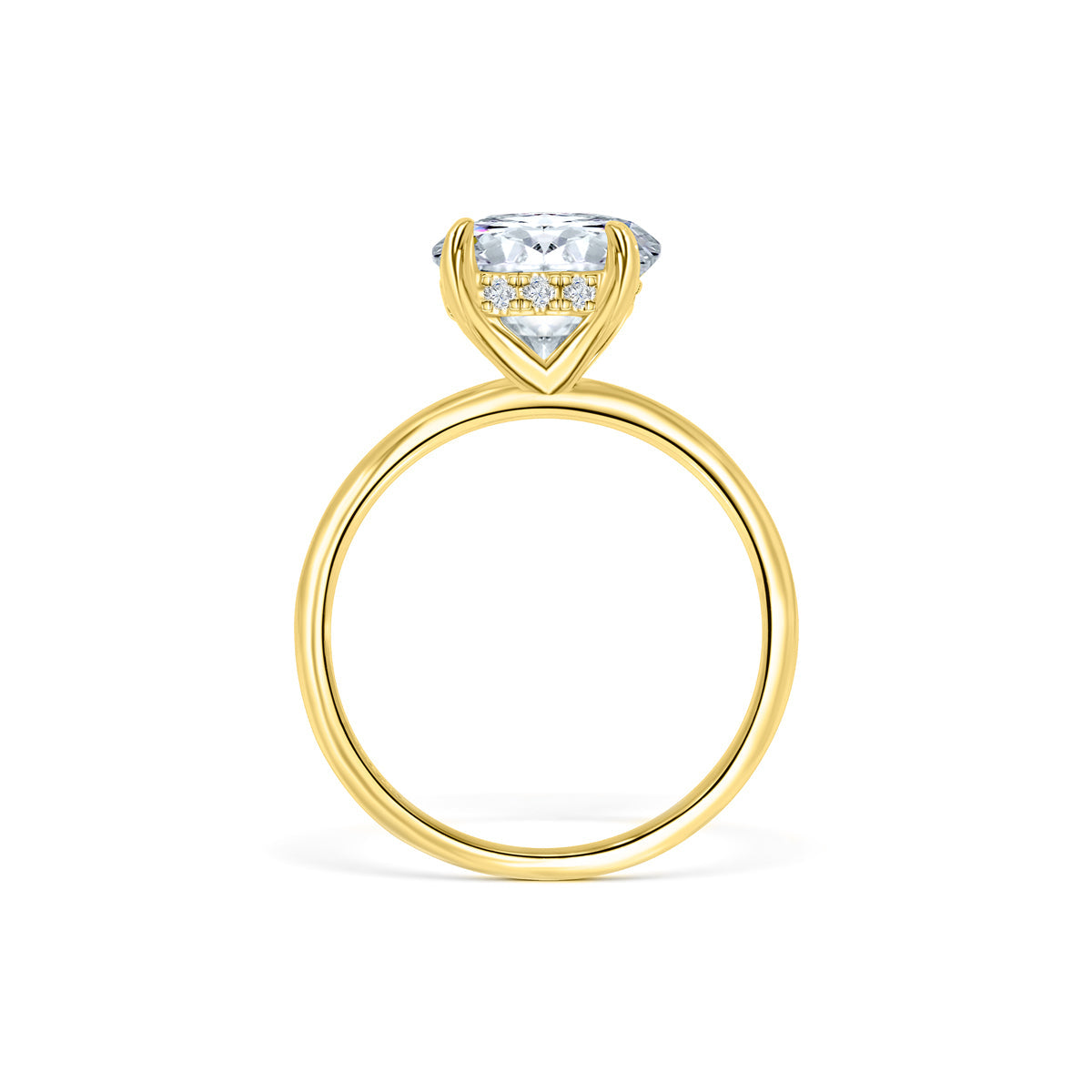 Stunning 3.0 CT Oval Moissanite Engagement Ring Hidden Halo Design 4
