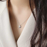 Round Cut Cubic Zirconia in 925 Sterling Silver Necklace 3