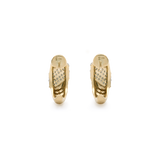 1.0 TCW Round Cut Moissanite Le Grande Cupola Huggies Earrings in Gold 4