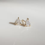2.0 TCW Pear Cut Moissanite Stud Earrings in Gold 2