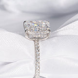 Stunning 5.0 CT Radiant Shaped Moissanite Engagement Ring with Hidden Halo & Pave Design 5