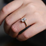 Stunning 1.0 - 2.0 CT Emerald Moissanite Engagement Ring with Solitaire Design 4