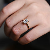 Stunning 1.0 - 2.0 CT Emerald Moissanite Engagement Ring with Solitaire Design 4
