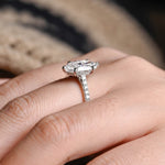 Stunning 3.0 CT Marquise Cut Moissanite Engagement Ring with Hidden Halo & Pave Design 6