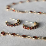 2.25 TCW Round Garnet Lab Made Diamond- January Birthstone Earrings 6