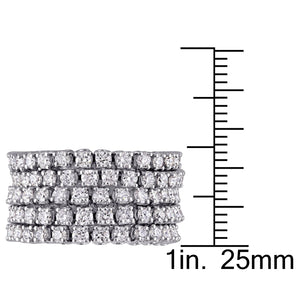 Round Cut Cubic Zirconia in 925 Sterling Silver Wedding Bands