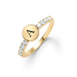 0.96 TCW Round Aquamarine Lab Made Diamond- March Birthstone Ring 1