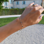 1 TCW Round Sapphire Lab Made Diamond- September Birthstone Bracelet 2