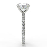 Stunning 2.0 CT Round Moissanite Engagement Ring with Hidden Halo & Pave Design 7