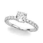 Stunning 0.50-1.50 CT Cushion Moissanite Engagement Ring with Pave Design 2