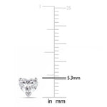 Round Cut Cubic Zirconia in 925 Sterling Silver Earrings 5