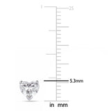 Round Cut Cubic Zirconia in 925 Sterling Silver Earrings 5