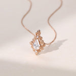 1.0 CT Kite Moissanite Diamond Solitaire Pendant Necklace in Solid Gold 2