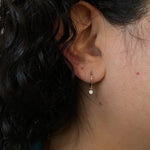 Classic 0.20 TCW Round Cut Moissanite Hoops Earrings in Gold 3