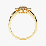 Stunning 0.25 CT Round Moissanite Engagement Ring with Floral Design 4