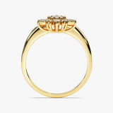 Stunning 0.25 CT Round Moissanite Engagement Ring with Floral Design 4