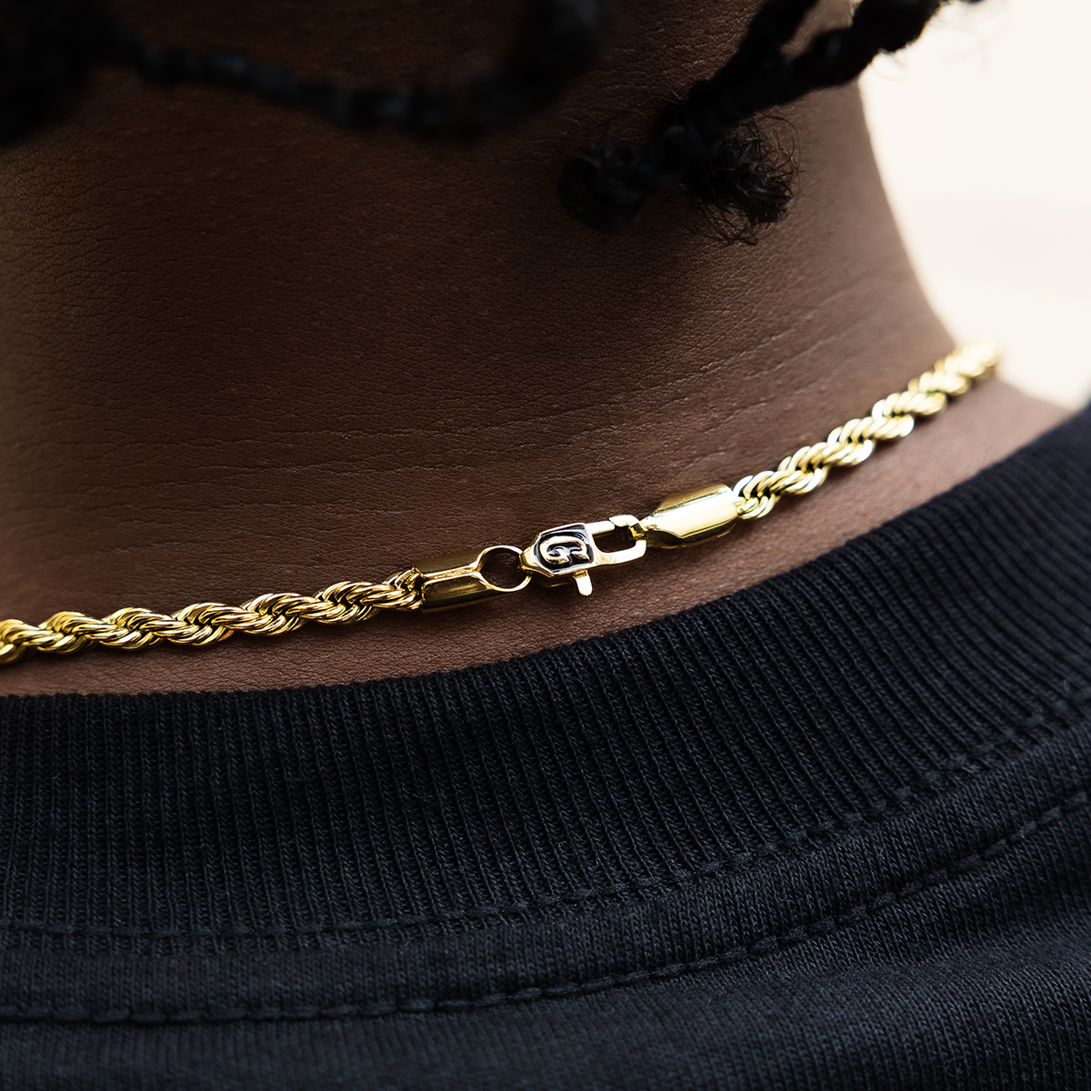 Polished Finish Rope Chain Silver Necklace For Him 5