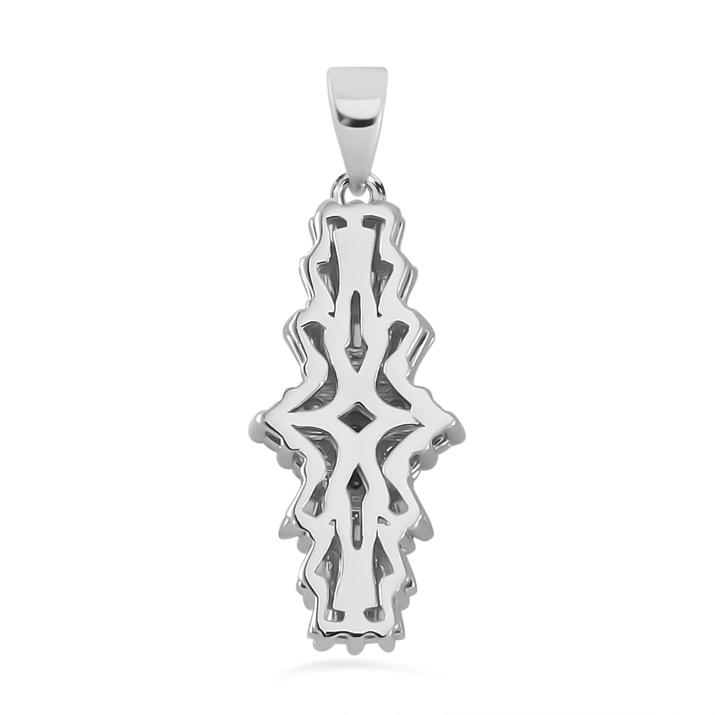 Round Cut Cubic Zirconia in 925 Sterling Silver Necklace 5