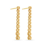 1.0 TCW Round Cut Moissanite Bezel Dangle Earrings in Gold 6