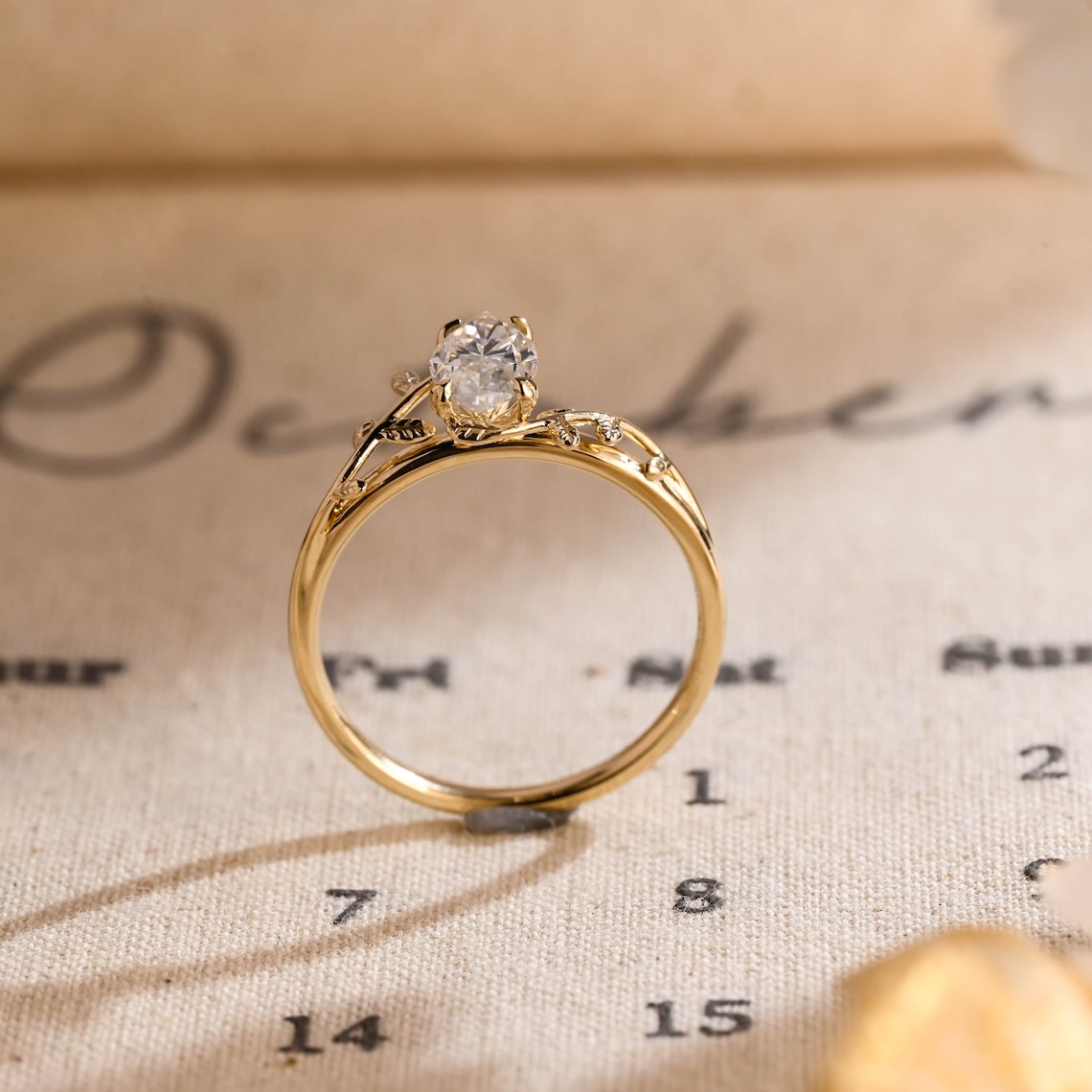 Stunning 2.0 CT Marquise Cut Moissanite Engagement Ring with Solitaire Design 3