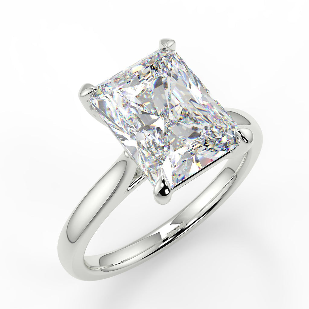 Stunning 2.50 CT Radiant Moissanite Engagement Ring with Solitaire Design 5