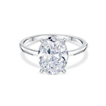 Stunning 3.0 CT Oval Moissanite Engagement Ring with Hidden Halo Design 1