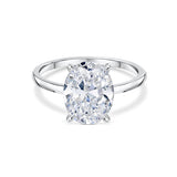 Stunning 3.0 CT Oval Moissanite Engagement Ring with Hidden Halo Design 1