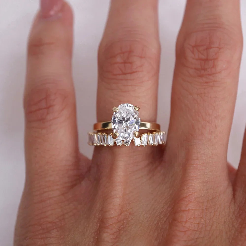 Stunning 0.63 TCW Baguette Moissanite Stone Half Eternity Wedding Band 3