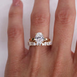 Stunning 0.63 TCW Baguette Moissanite Stone Half Eternity Wedding Band 3