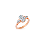 Stunning 2.0 CT Oval Moissanite Engagement Ring with Three Stone Design 6