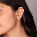 1.50 TCW Pear Cut Moissanite Two Stone Earrings in Gold 3