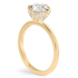 Stunning 1.0- 2.0 CT Round Moissanite Engagement Ring with Tulip Design 3