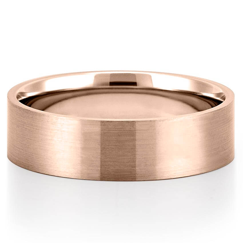 Classic Matte Finish Wedding Band for Men's in Solid Gold 5