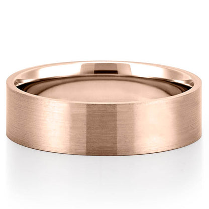 Classic Matte Finish Wedding Band for Men's in Solid Gold 5