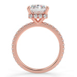 Stunning 2.50 CT Radiant Moissanite Engagement Ring with Hidden Halo & Pave Design 8