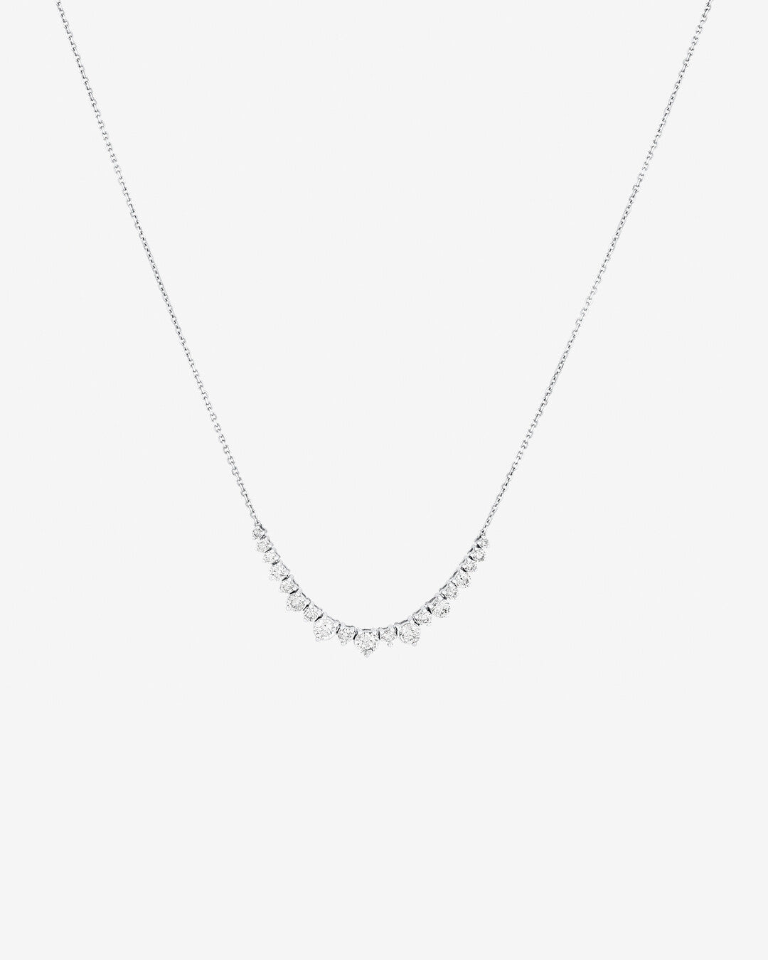 Round Cut Cubic Zirconia in 925 Sterling Silver Necklace 1