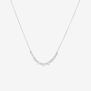 Round Cut Cubic Zirconia in 925 Sterling Silver Necklace