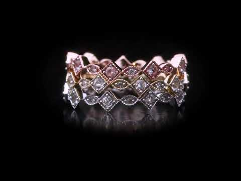 Round Cut Cubic Zirconia in 925 Sterling Silver Wedding Bands 11