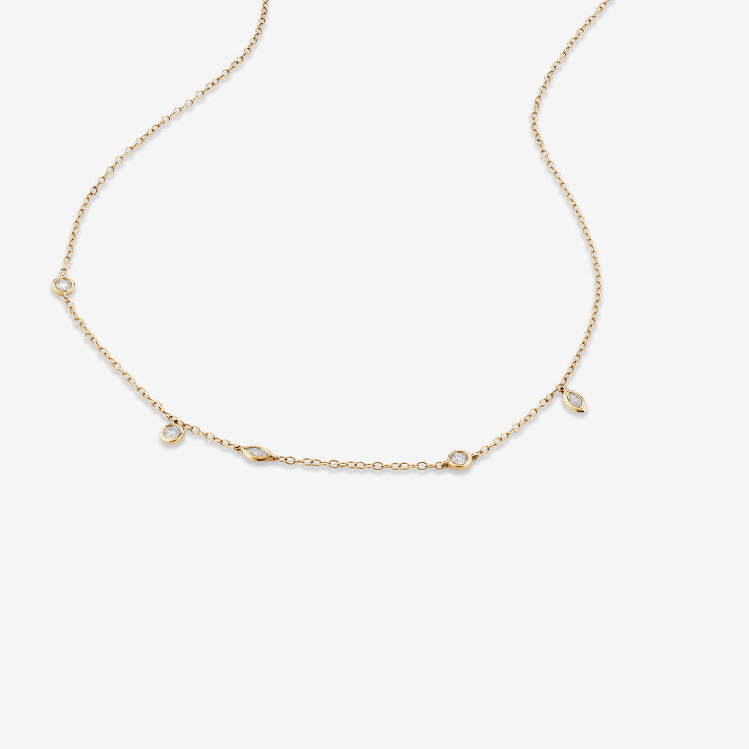 Round Cut Cubic Zirconia in 925 Sterling Silver Necklace 2