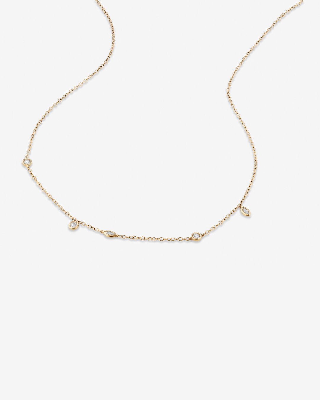 Round Cut Cubic Zirconia in 925 Sterling Silver Necklace 2