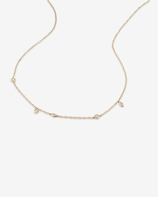 Round Cut Cubic Zirconia in 925 Sterling Silver Necklace 2