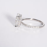 Stunning 5.0 CT Radiant Shape Moissanite Engagement Ring with Hidden Halo & Pave Design 6