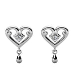 Round Cut Cubic Zirconia in 925 Sterling Silver Earrings 5