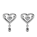 Round Cut Cubic Zirconia in 925 Sterling Silver Earrings 5