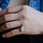 0.17 CT Moissanite Diamond Cross Pendant Necklace in Solid Gold 3